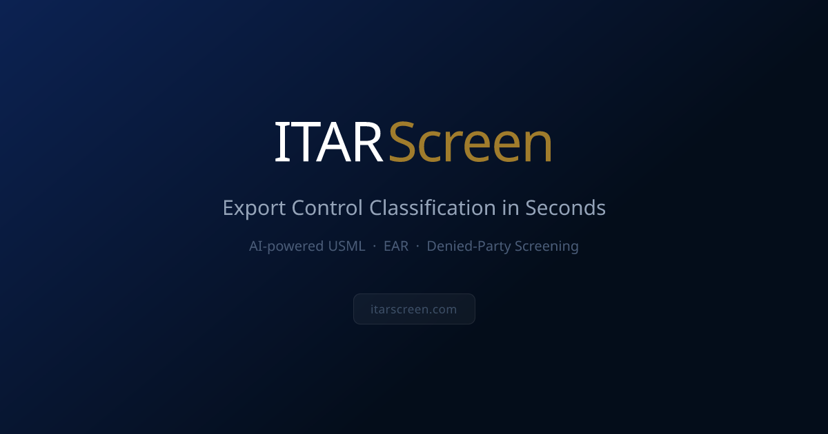 USML Categories — Complete Guide to the U.S. Munitions List | ITAR Screen